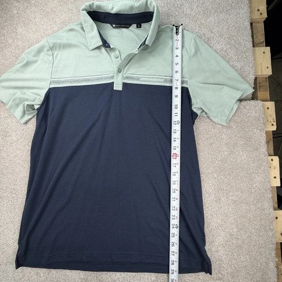 Travis Mathew Polo Shirt Mens XL Purple Short‎ Sleeve Striped Golf Green Lot - Picture 13 of 15